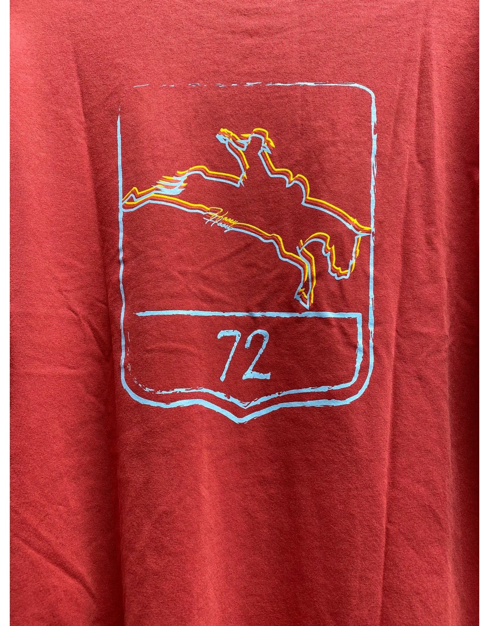 Hooey Men's Short Go HT1512MA Maroon Bucking Horse Logo T-Shirt