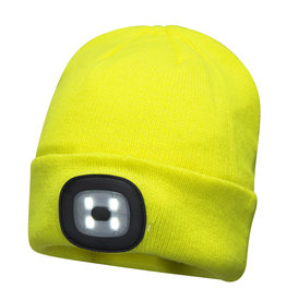 Portwest LED Light B029YER Neon Yellow Beanie