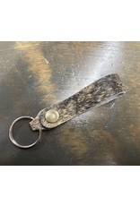 Chase Combs Leather Hair-On Brindle Hide Loop Keychain