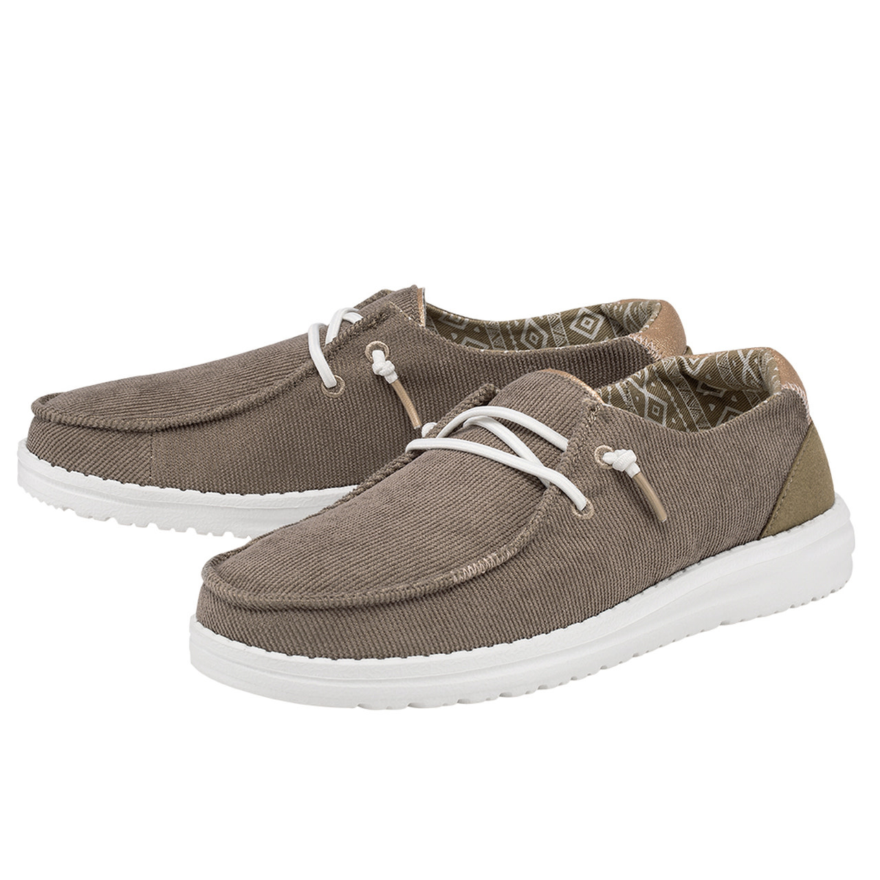 Hey Dude Ladies Wendy Corduroy Chestnut 121411624 Casual Shoes - Nelson ...
