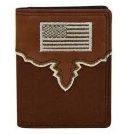 Justin Super Soft American Flag 2030765W2 Trifold Wallet