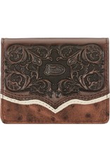 Justin Front Pocket Ostrich Tooled 2172783W2 Wallet