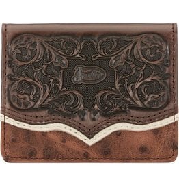 Justin Front Pocket Ostrich Tooled 2172783W2 Wallet