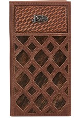 Justin Diamond Pattern Brindle Hair-On 2172767W3 Rodeo Wallet