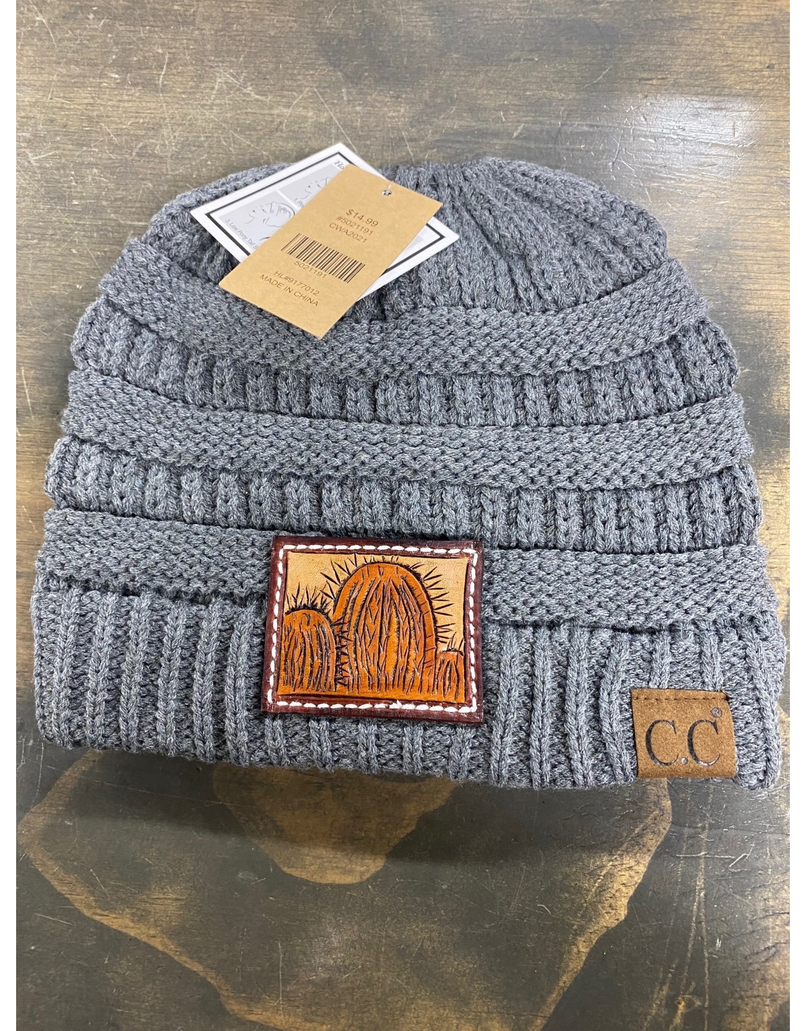 Chase Combs Leather Cactus Beanie