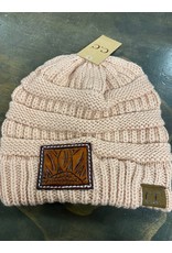 Chase Combs Leather Sunflower Beanie