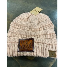 Chase Combs Leather Sunflower Beanie