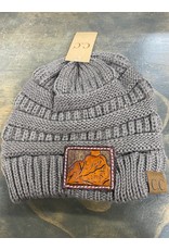 Chase Combs Leather Patch Beanie