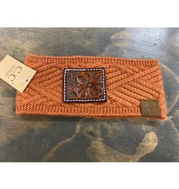 Chase Combs Leather Floral Ear Warmer