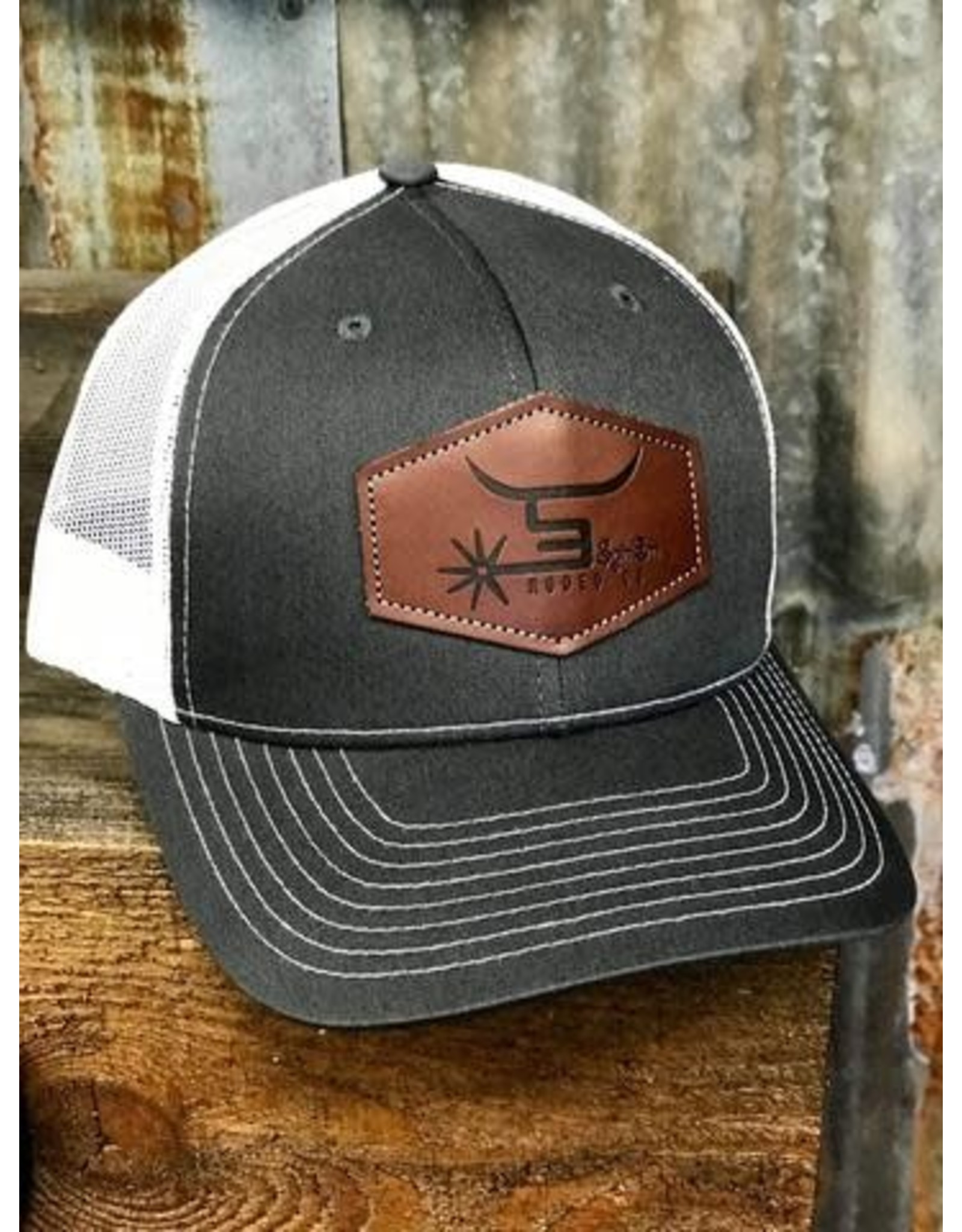 Spin Em Spin Em "Branded" Leather Patch Cap