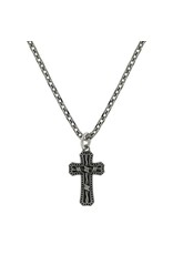 Montana Silversmiths Montana Silversmiths Stainless Steel Barbed Wire Cross NC3848 Necklace