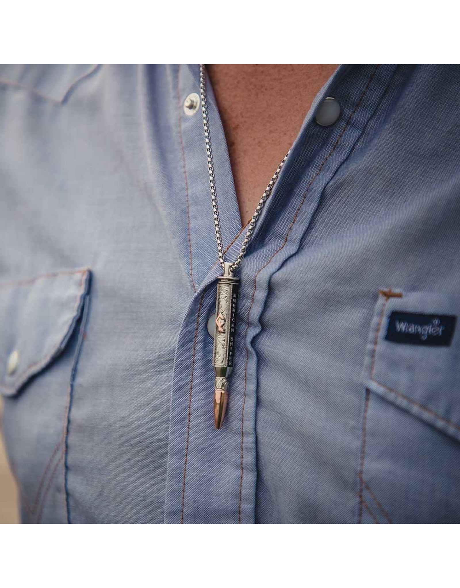 Montana Silversmiths Montana Silversmiths Chris Kyle Cover You Sniper Bullet CKNC5104 Necklace