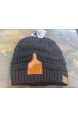 CC Beanie Chase Combs Leather Cactus Cowtag Leather Patch Beanie