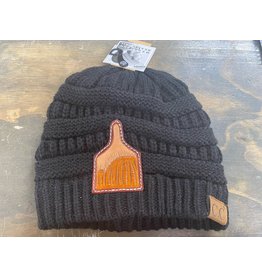 Chase Combs Leather Cactus Cowtag Leather Patch Beanie