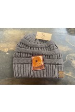 CC Beanie Chase Combs Leather Sunflower/Cactus Leather Patch Beanie