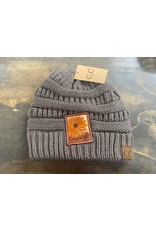 Chase Combs Leather Sunflower/Cactus Leather Patch Beanie
