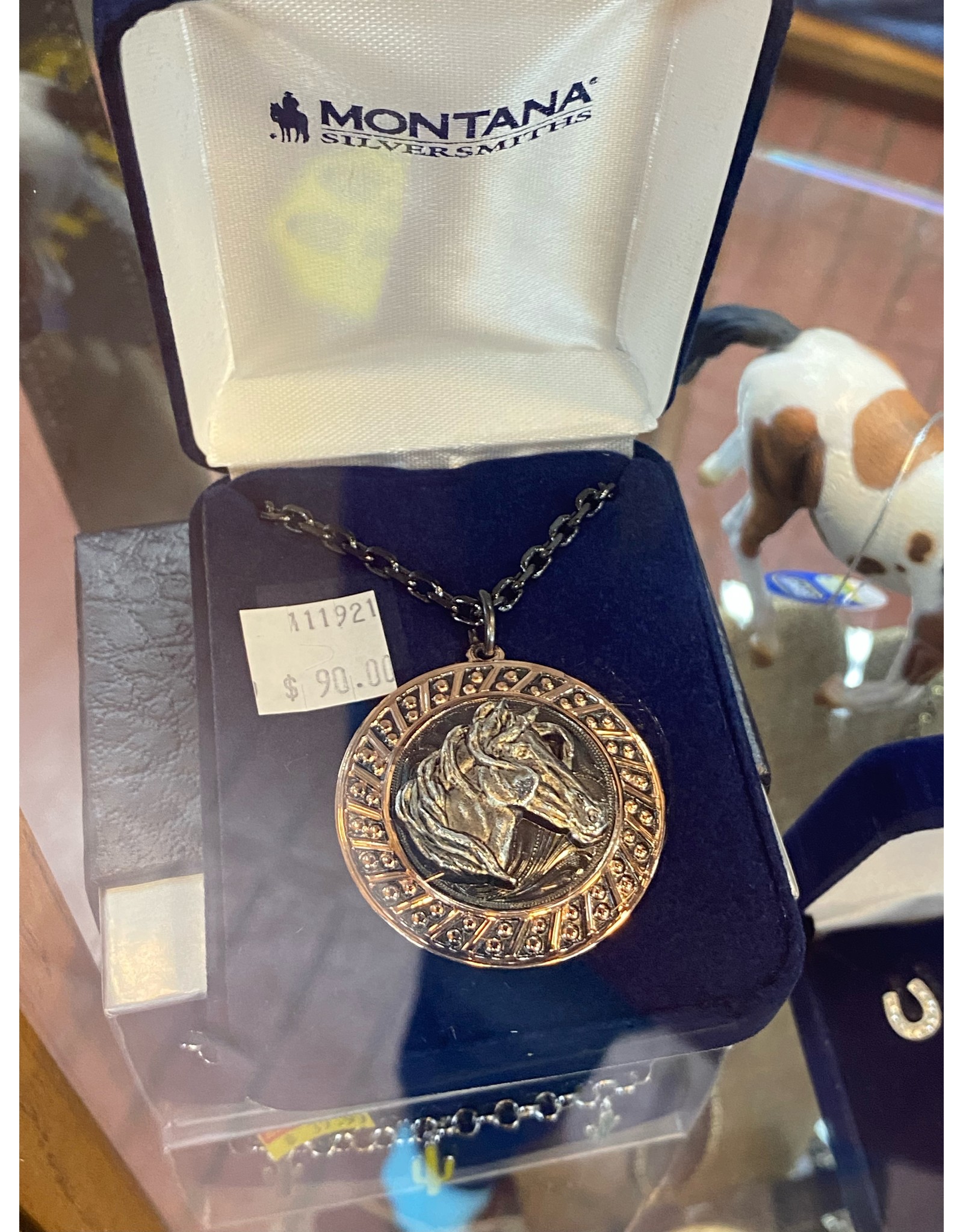 Montana Silversmiths Montana Silversmiths Rose Gold/Bronze Horse Head Pendant NC4018RGSB Necklace