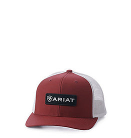 Ariat Burgundy/Black Patch A300015504 Logo Ball Cap