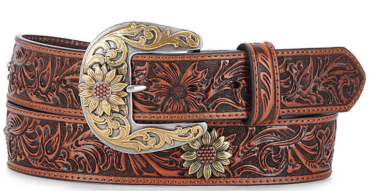 Ariat Ladies Sunflower Concho Tooled A1533508 Belt - Nelson Royal's