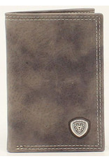 Ariat Grey Logo Trifold A3544906 Wallet