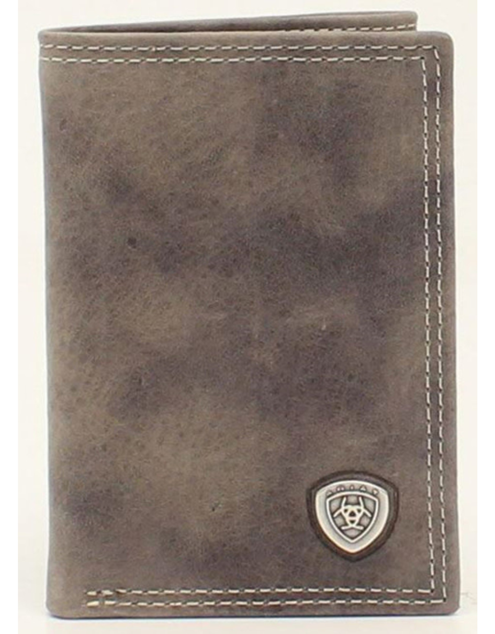Ariat Grey Logo Trifold A3544906 Wallet