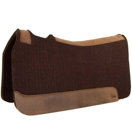 5 Star Equine Products 5 Star Equine 1WC-DK 1" Western Contour Dk Chocolate Pad 30X30 with Cinch Cutouts