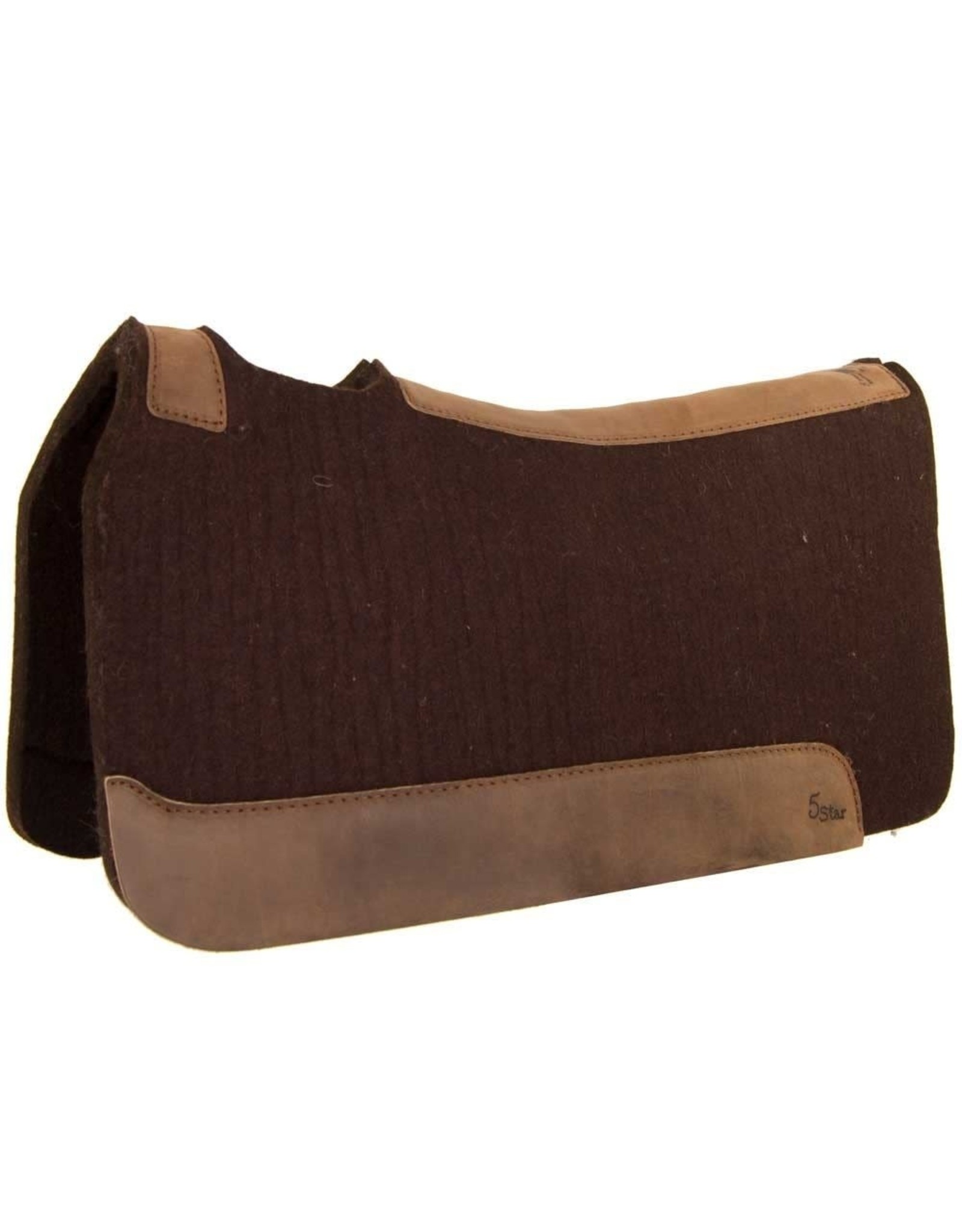 5 Star Equine Products 5 Star Equine 2WC-DK-FS 7/8" Western Dark Chocolate Contour Pad 32X32 with Cinch Cutouts