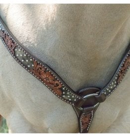 Circle Y Dark Flash Arizona Flower Breast Collar 1008-23-SC