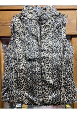 Cripple Creek Ladies Faux Fur Natural Leopard CR14642-25 Vest