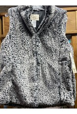 Cripple Creek Ladies Faux Fur Gray Leopard CR14642-50 Vest