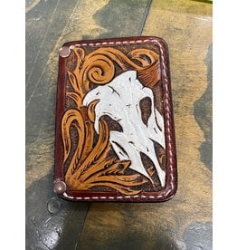 Chase Combs Leather Steer Head Front Pocket Wallet