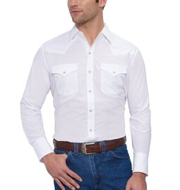 Ely Walker Ely Walker Mens White 15201905-01 Pearlsnap Long Sleeved Shirt