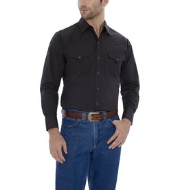 Ely Mens Long Sleeve Shirt in Black Sz. XL 15201905-89