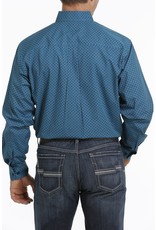 Cinch Mens Teal Print MTW1105306 Long Sleeve Shirt