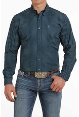 Cinch Men's Modern Fit Teal Geo Fit MTW347035 Western Button Up Shirt
