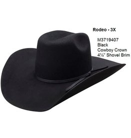 Master Hatters Rodeo 3X Black Felt Cowboy Hat M3719407