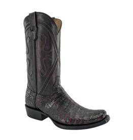 R. Watson Men's Black Cherry Caiman Belly RW2002-1 Exotic Western Boots