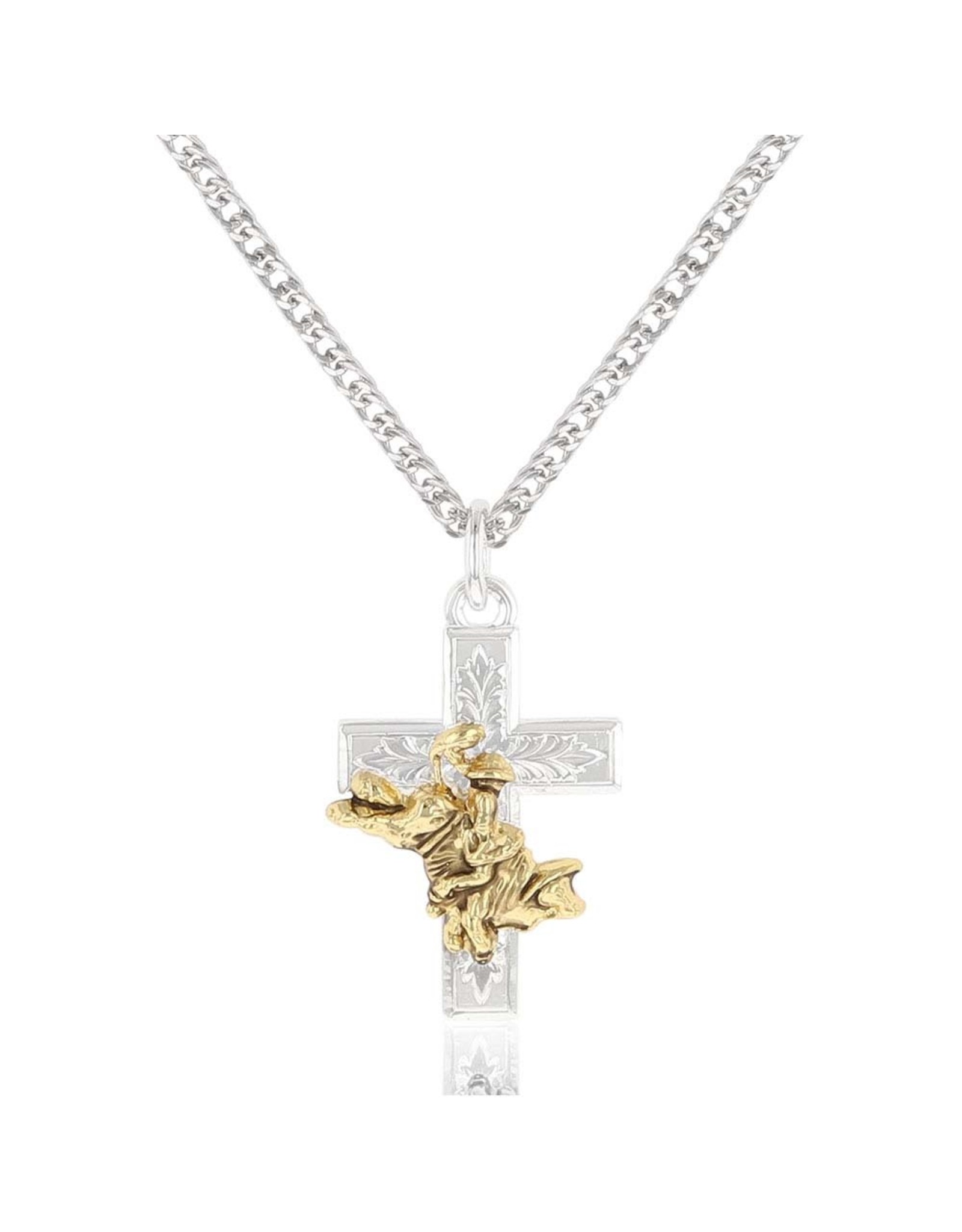 Montana Silversmiths Montana Silversmiths Bullrider Cross NC37 Necklace