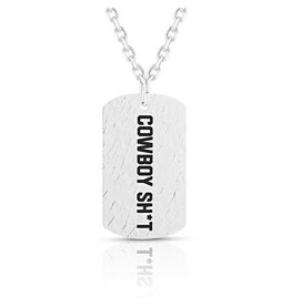 Montana Silversmiths Montana Silversmiths Cowboy Sh*t CSTNC5083 Dogtag Necklace