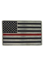 Montana Silversmiths Attitude Buckles Red Line American Flag Belt Buckle A644TRL