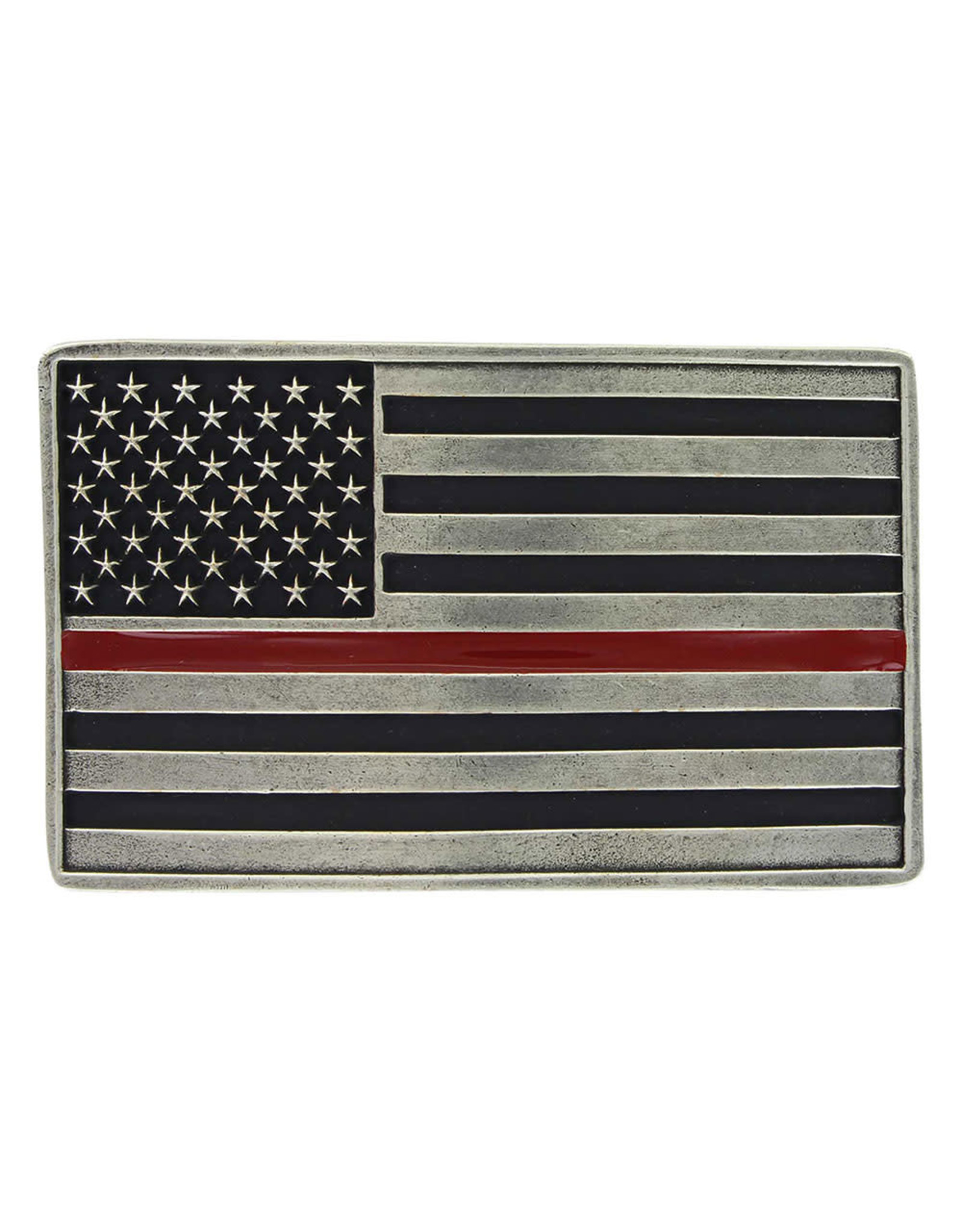 Attitude Buckles Red Line American Flag Belt Buckle A644TRL