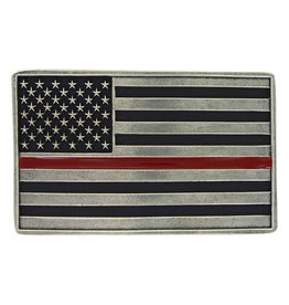 Attitude Buckles Red Line American Flag Belt Buckle A644TRL