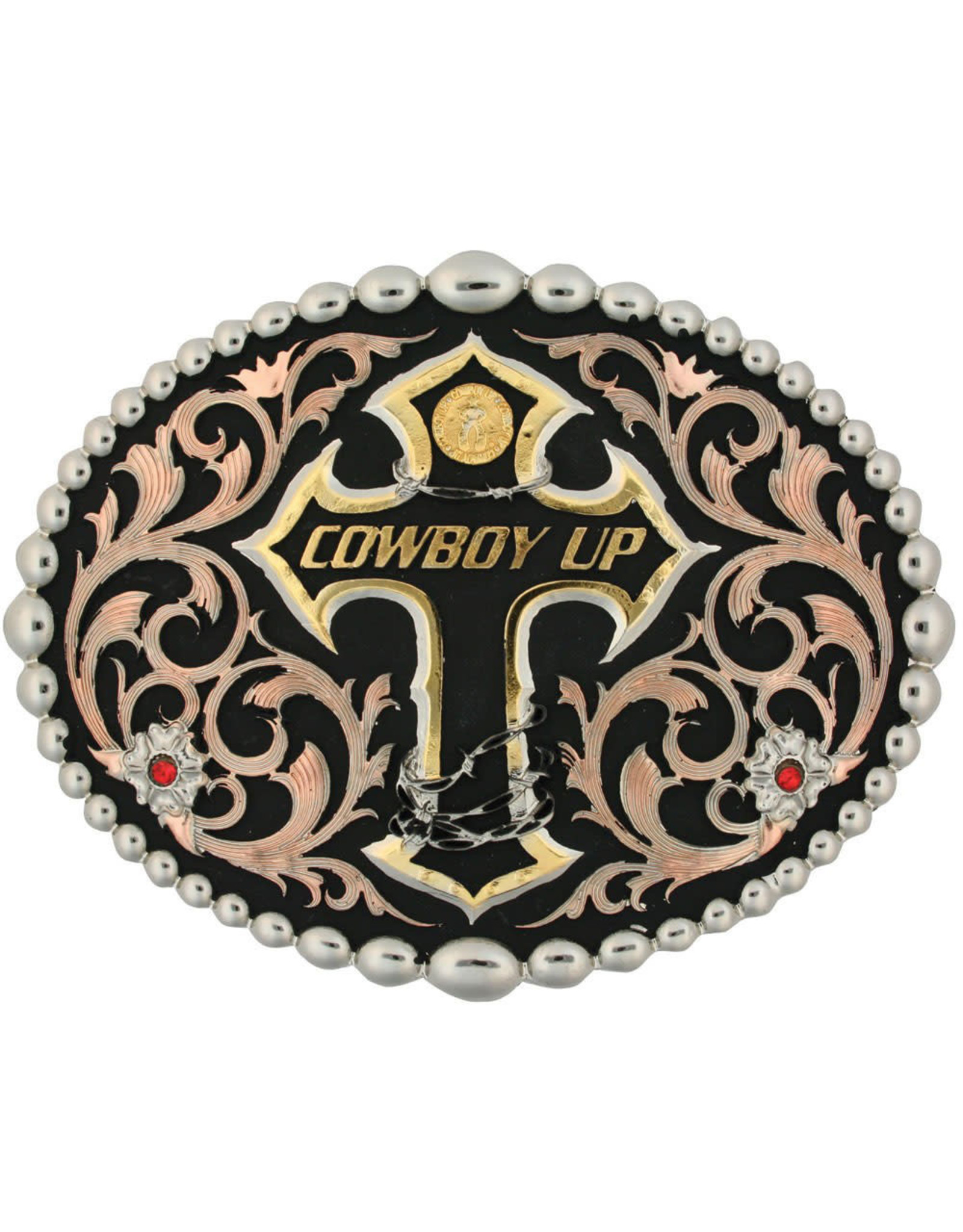 Attitude Jewelry Attitude Tricolor Cowboy Up Cross 60990 Belt Buckle