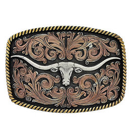 Attitude Jewelry Attitude Tricolor Longhorn A711 Belt Buckle