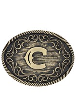 Attitude Jewelry Attitude Filigree Initial C A915C Belt Buckle