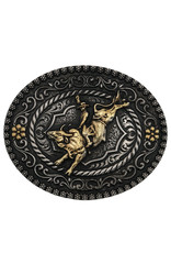 Attitude Jewelry Attitude Polished Bull Rider A884 Belt Buckle