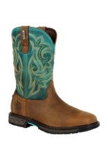 Georgia Ladies 10" Turquoise Steel Toe Waterproof GB00386 Work Boots 9m