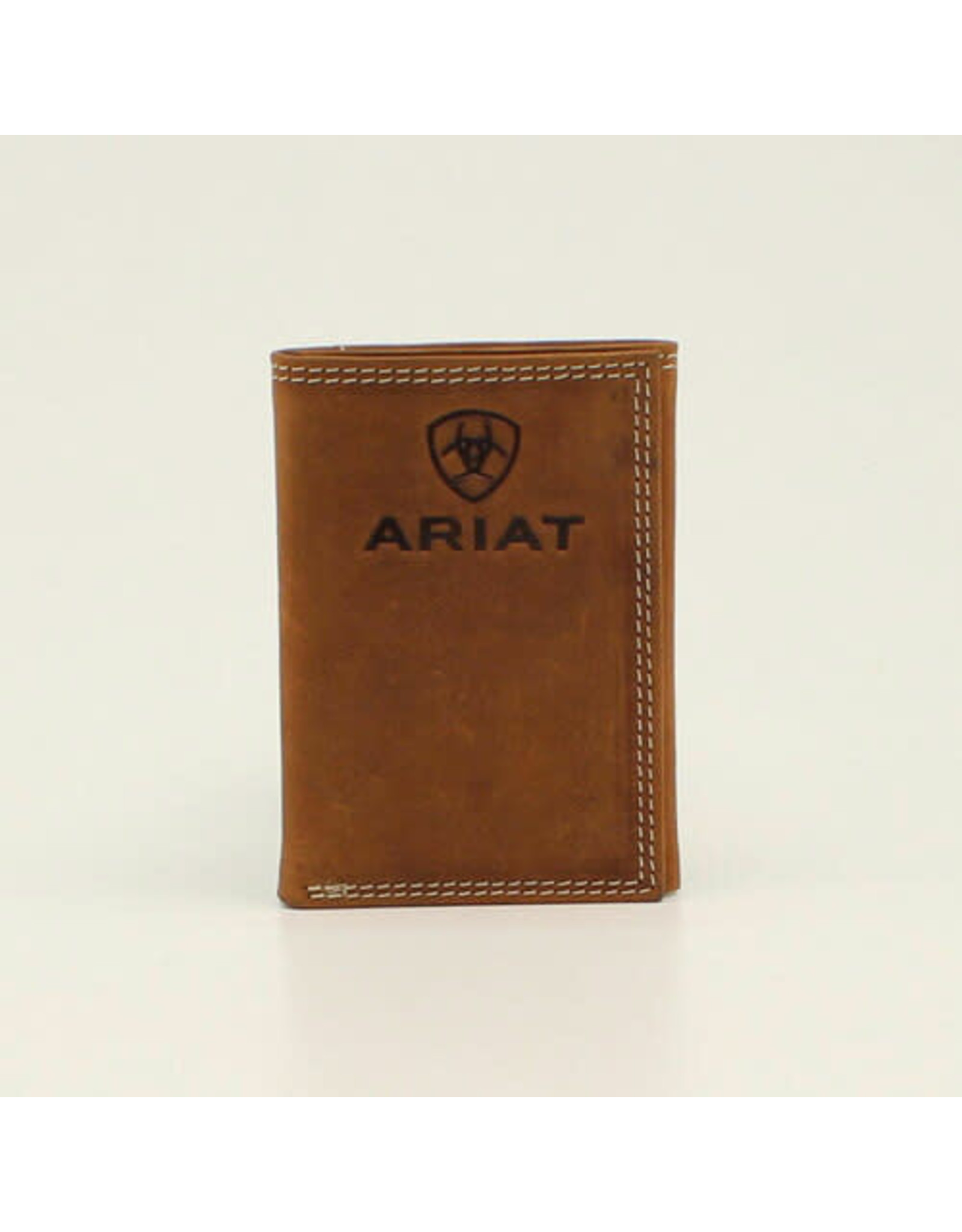 Ariat Branded Tan Leather A3548144 Trifold Wallet
