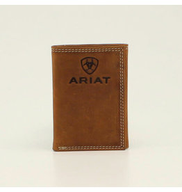 Ariat Branded Tan Leather A3548144 Trifold Wallet