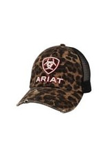 Ariat Ladies Cheetah/Red Logo Ponytail Cap A300031001